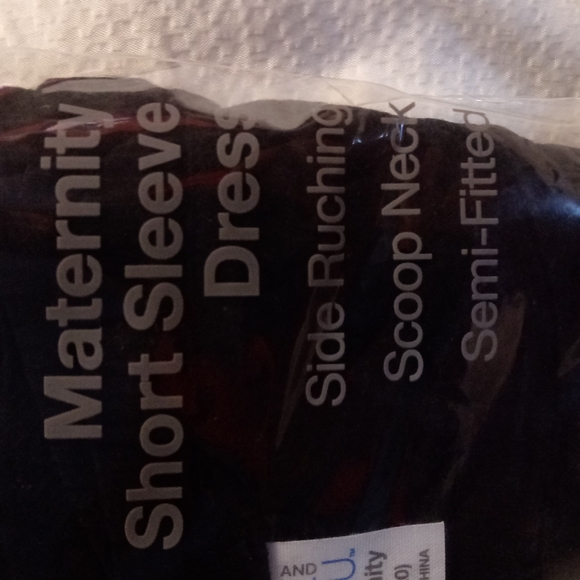 NWT. MATERNITY SHORT SLEEVE RIBBED RUCHED SIDE T SHIRT DRESS. PLUS SIZE - Picture 2 of 5